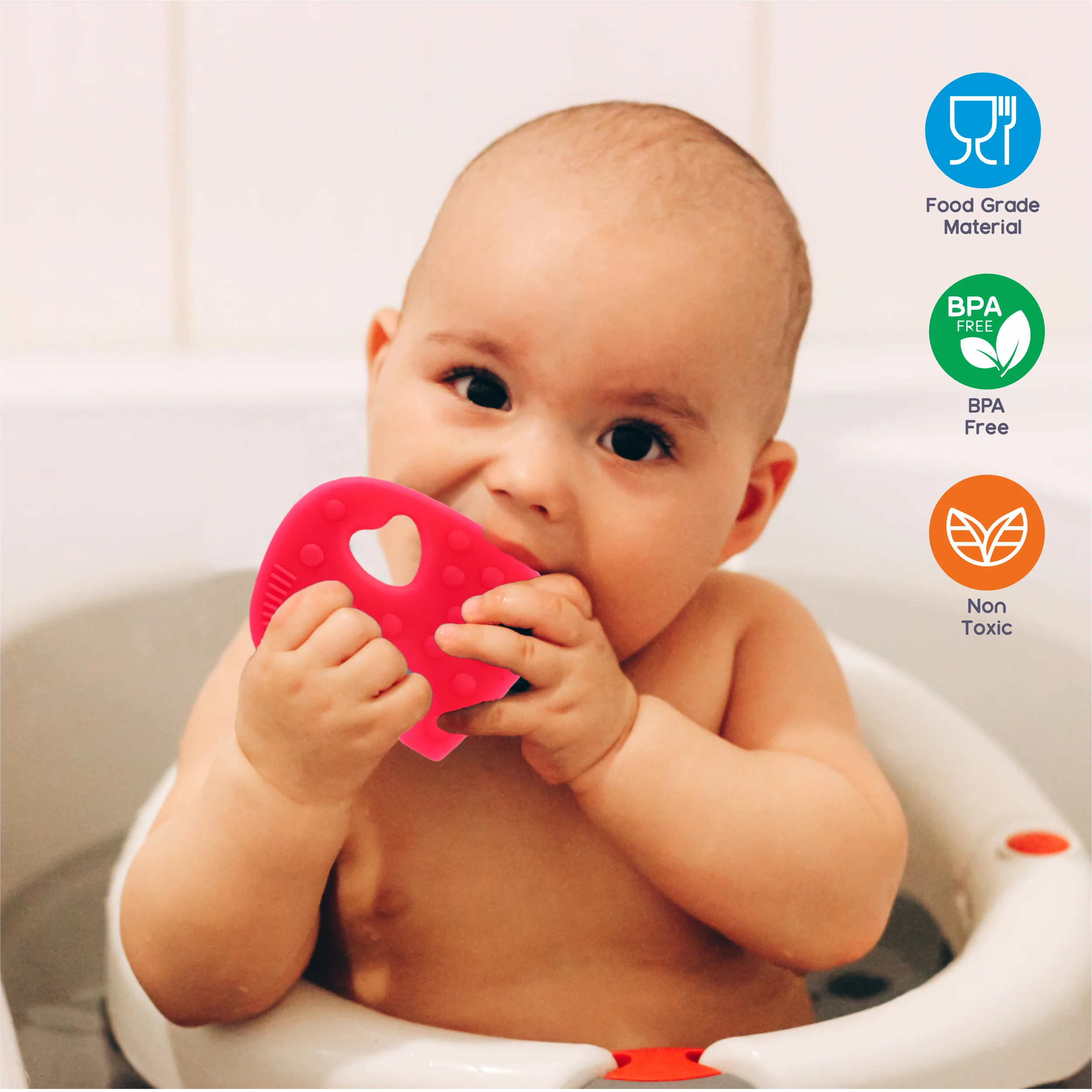 Chanak Elephant Teether for Babies 6-12 Months | BPA Free Food Grade Silicone Teething Toy – BIS Approved - Image 6