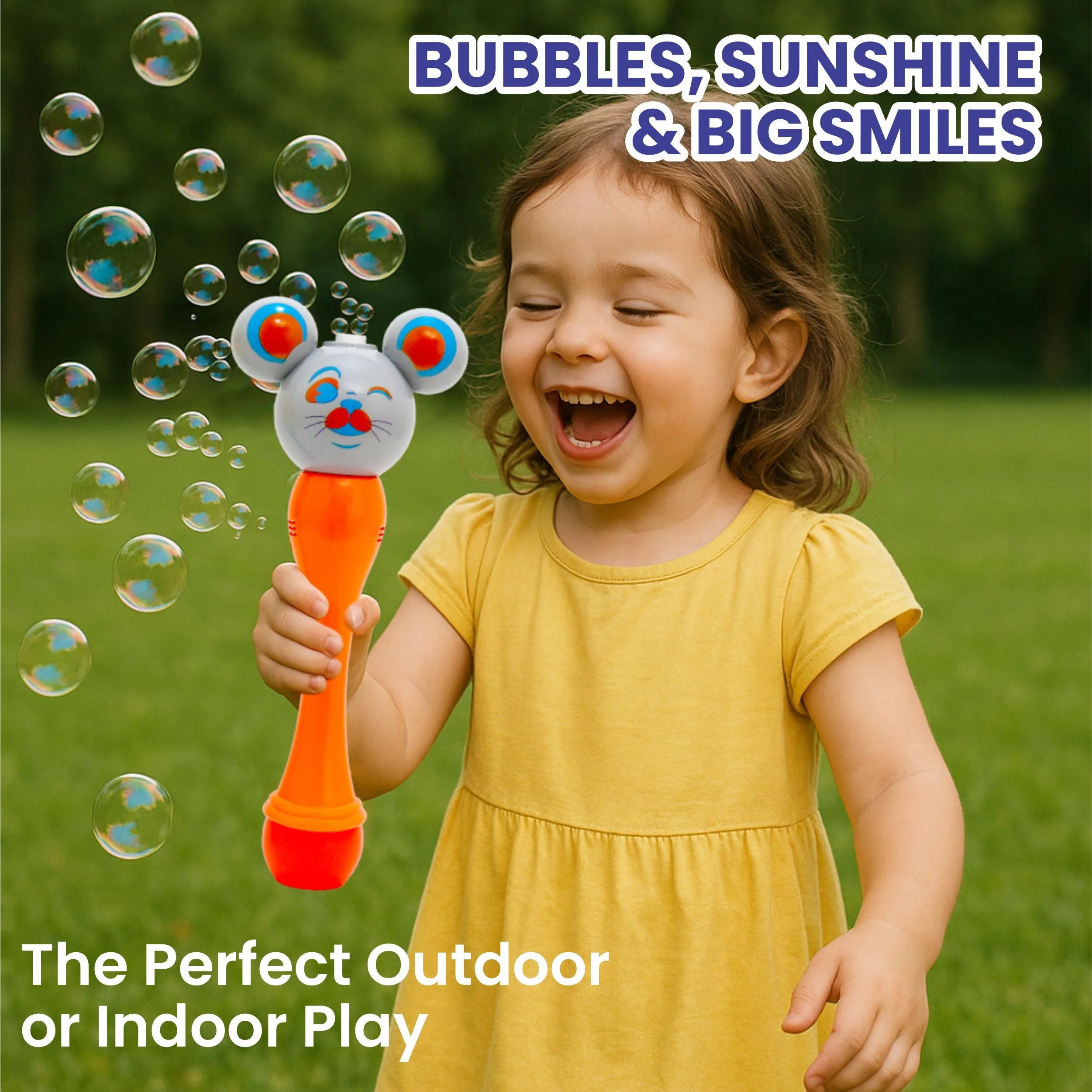 Chanak Cat Face Bubble Machine for Kids 3+ Years | Automatic Bubble Blower with Light & 100ml Solution – BIS Approved (Orange) - Image 9