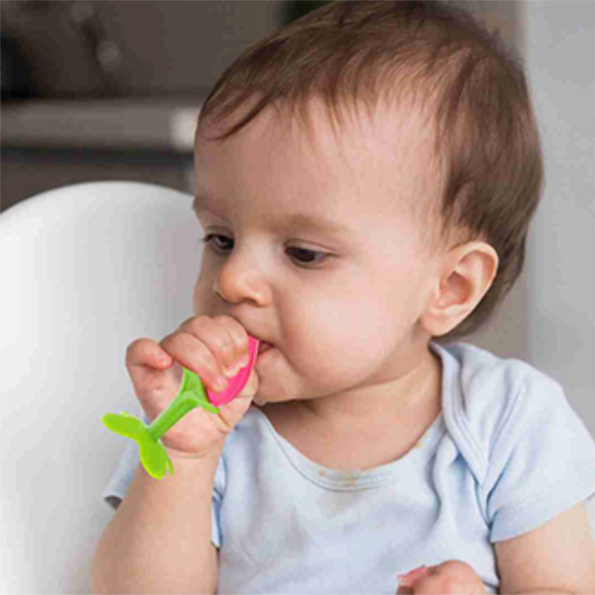 Chanak Silicone Fruit Teether for Babies 3+ Months | BPA Free Food Grade, Non-Toxic – BIS Approved (Pink & Red) - Image 6