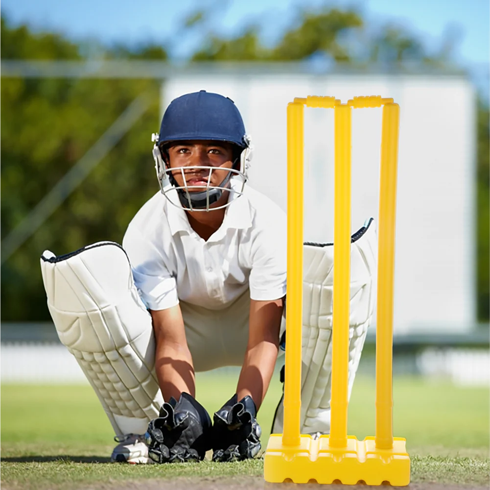 Chanak Big Cricket Stumps Set for Kids 5+ Years | 3 Stumps, Stand Base & Bails – BIS Approved - Image 6