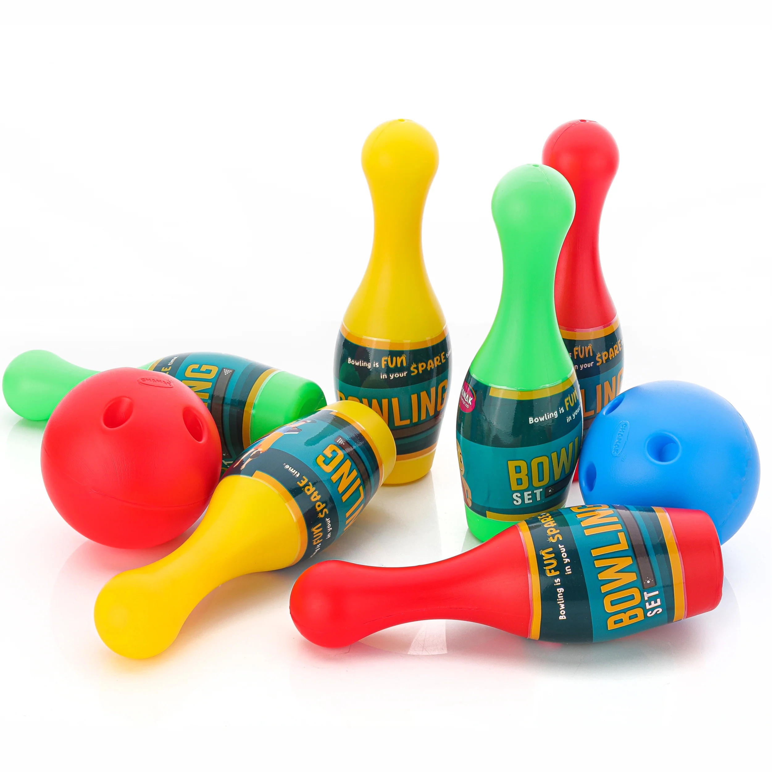 Chanak Bowling Game Set for Kids 3+ Years | 6 Pins & 2 Balls, Indoor & Outdoor Play – BIS Approved (PVC Pack) - Image 2