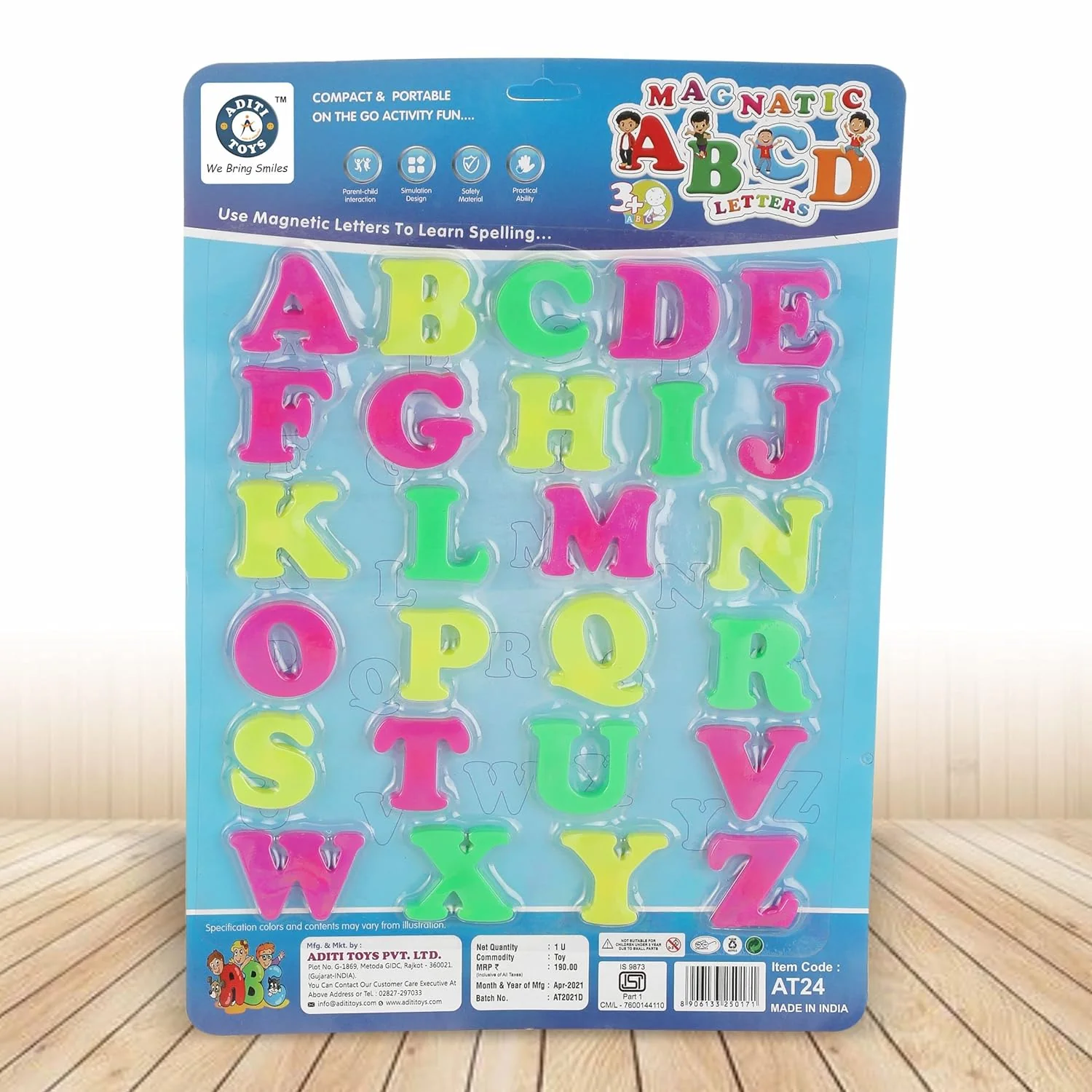 Chanak Magnetic Alphabet Letters for Kids 3+ Years | Capital ABCD Learning Set for Metal Surfaces – BIS Approved - Image 3