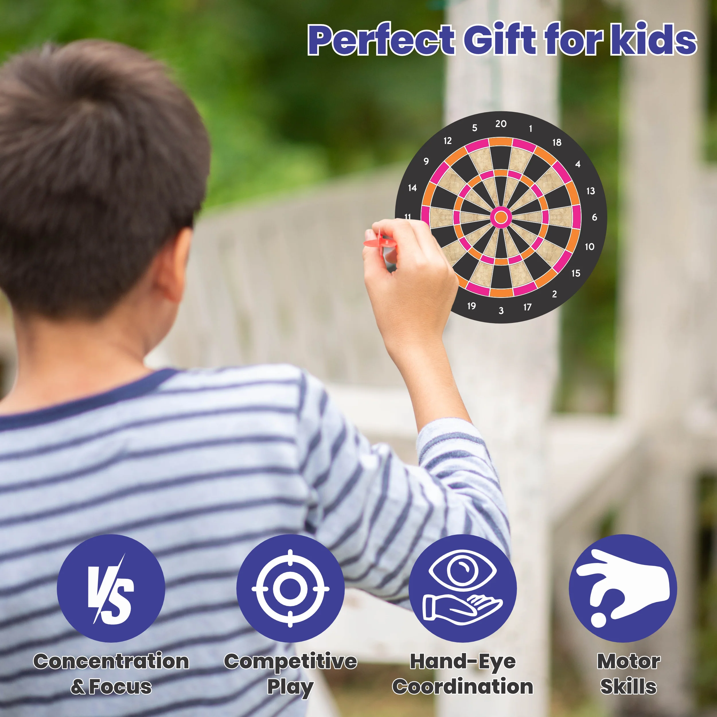 Chanak Magnetic Dartboard for Kids 3+ Years | 3 Magnetic Darts, 8.8 Inch – BIS Approved - Image 8