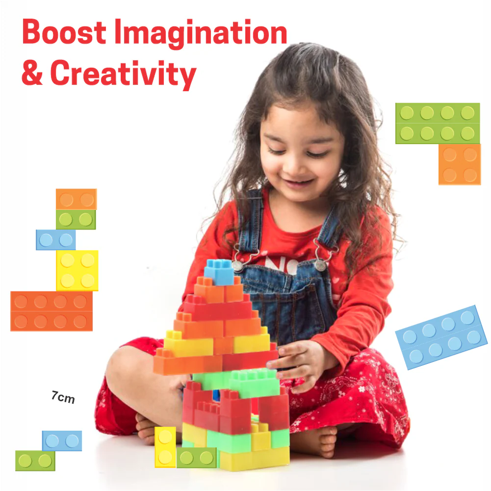 Chanak Building Blocks Set with Wheels for Kids 3+ Years | Construction Block Game – BIS Approved (105 pcs) - Image 5