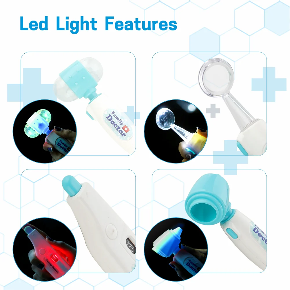 Chanak Doctor Kit for Kids 3+ Years | 10 Pc LED Instrument Set with Suitcase – BIS Approved (Blue) - Image 5