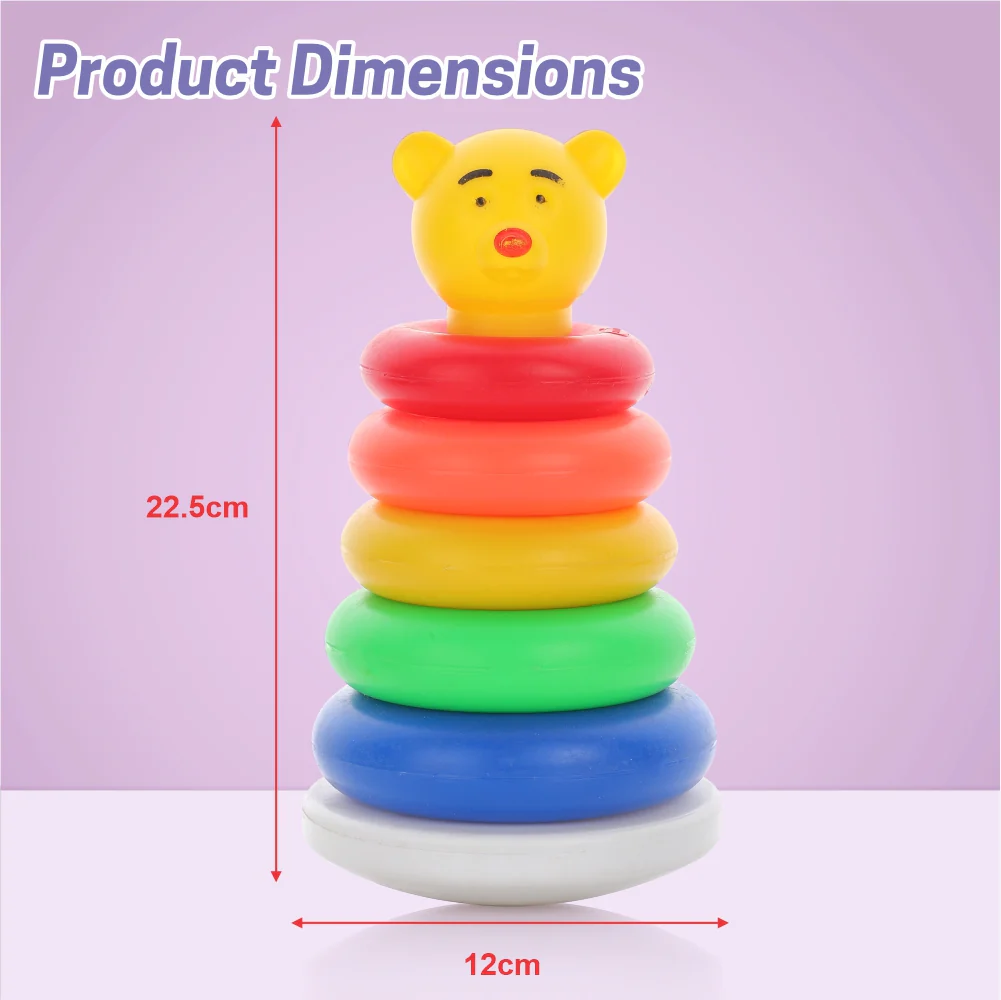 Chanak Stacking Ring Toy for Kids 12+ Months | Multicolour Sorting & Stacker Game – BIS Approved - Image 3