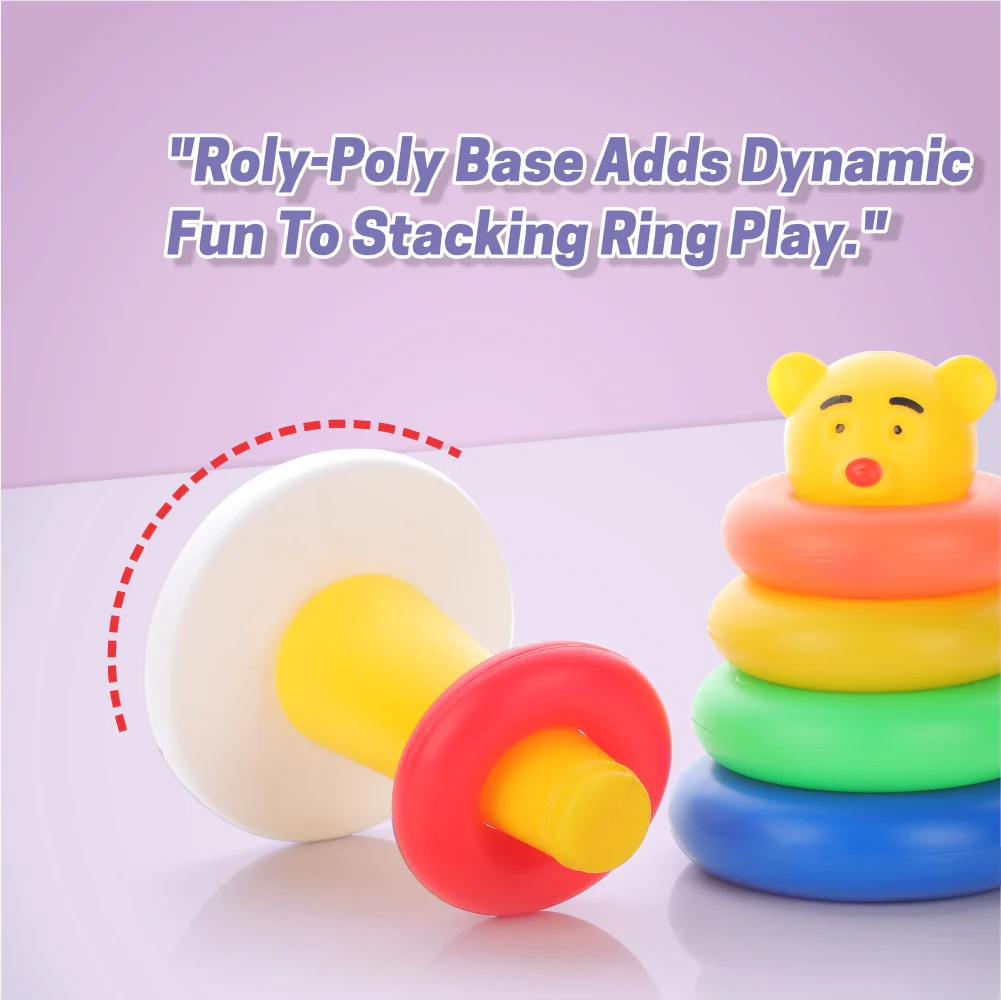 Chanak Stacking Ring Toy for Kids 12+ Months | Multicolour Sorting & Stacker Game – BIS Approved - Image 5