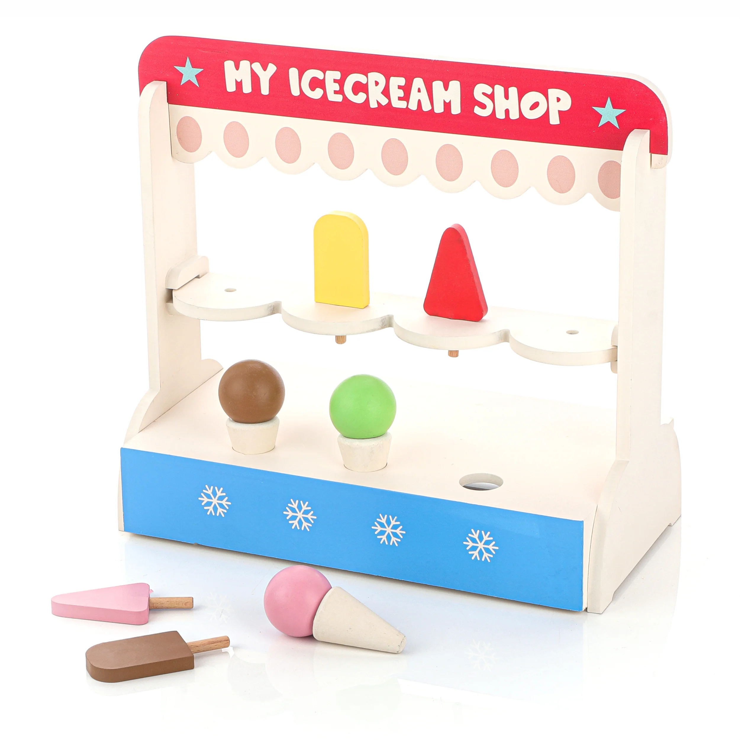 Chanak Wooden Ice Cream Shop Toy for Kids 3+ Years | Pretend Play Ice Cream Set – BIS Approved - Image 2