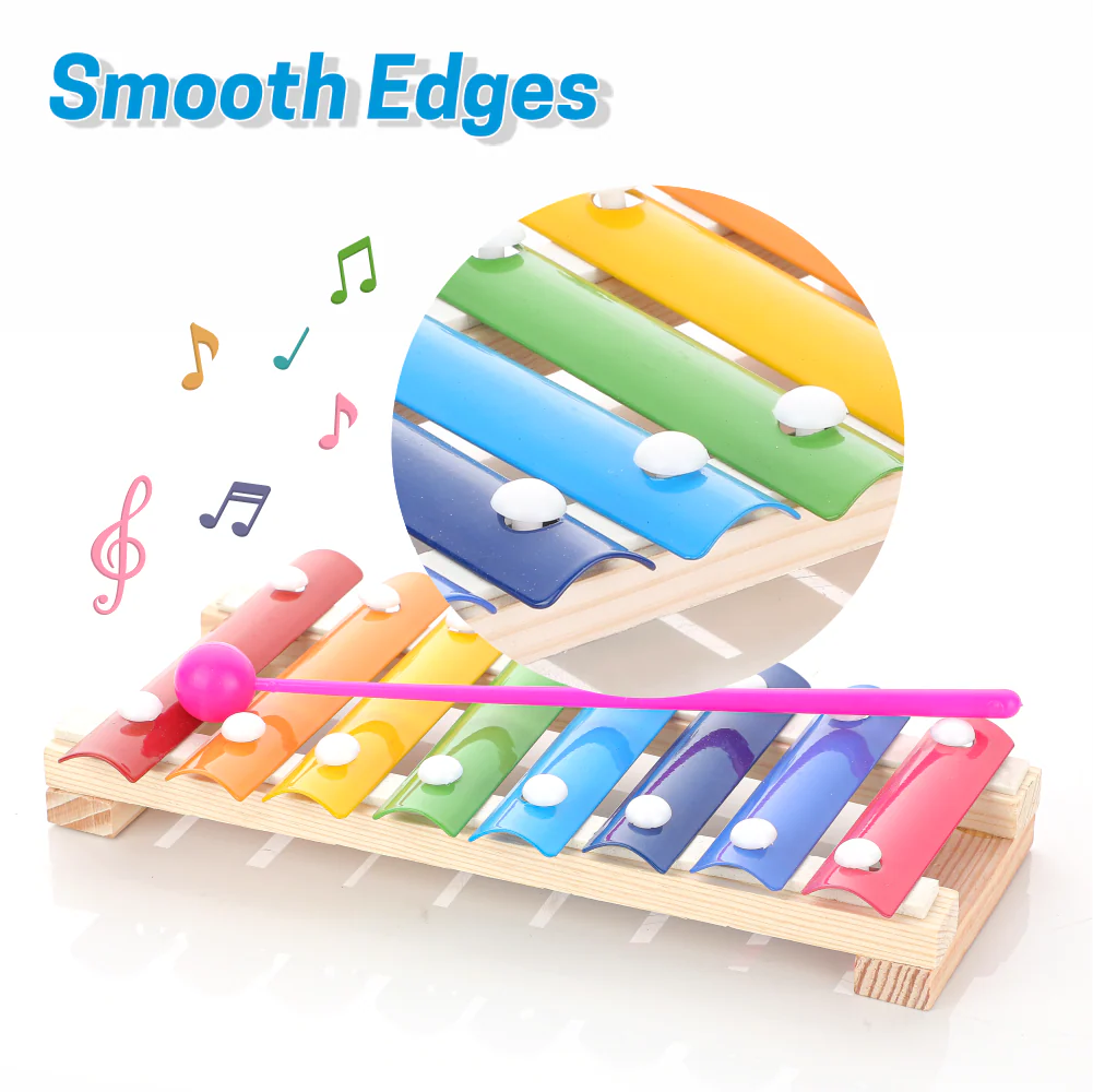 Chanak Wooden Xylophone Toy for Kids 3+ Years | Steel Keys Musical Instrument, Non-Toxic – BIS Approved - Image 5
