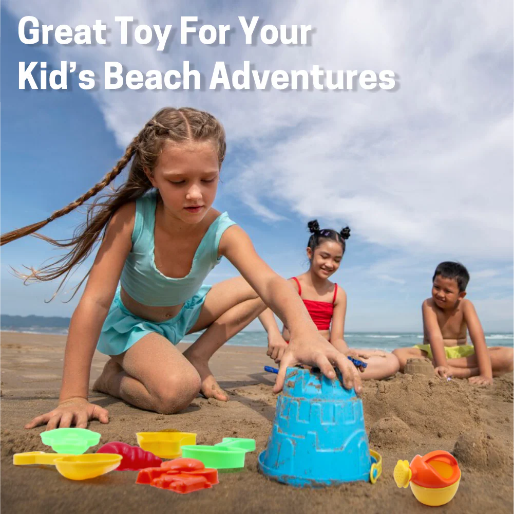 Chanak Beach Sand Toy Set for Kids 3+ Years | 12 Pcs Sand Castle Building Set – BIS Approved - Image 7