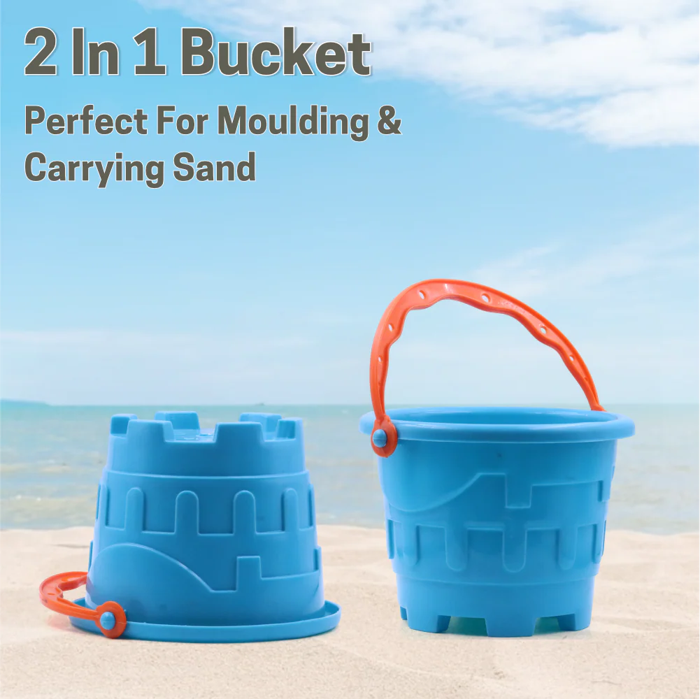 Chanak Beach Sand Toy Set for Kids 3+ Years | 6 Pcs Sand Castle Building Set – BIS Approved - Image 5