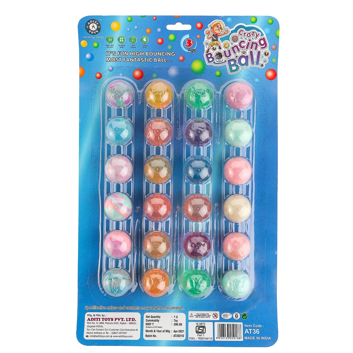 Chanak Glow Bouncing Balls 24Pc