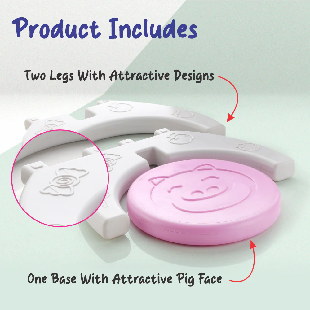Chanak Baby Step Stool Chair for Kids | Durable HDPE Plastic Activity Seat – BIS Approved (Pink) - Image 4