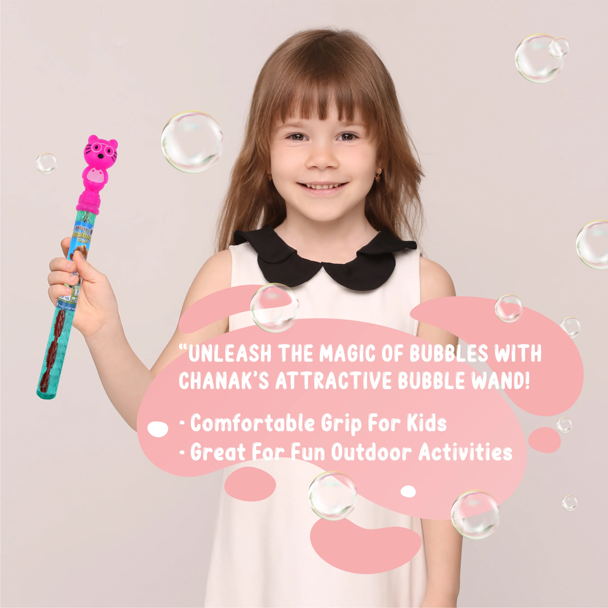 Chanak Character Bubble Wands for Kids 3+ Years | Pack of 24 Magical Bubble Sticks with Solution – BIS Approved - Image 4