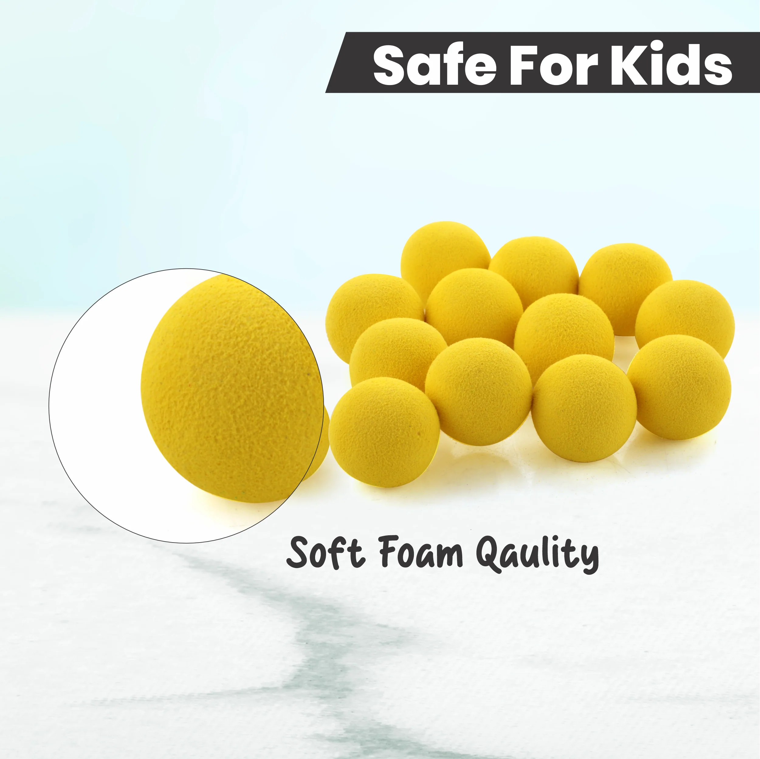 Chanak Soft Foam Balls for Kids 3+ Years | Pack of 24 for Pneumatic Gun & Outdoor Play – BIS Approved - Image 5