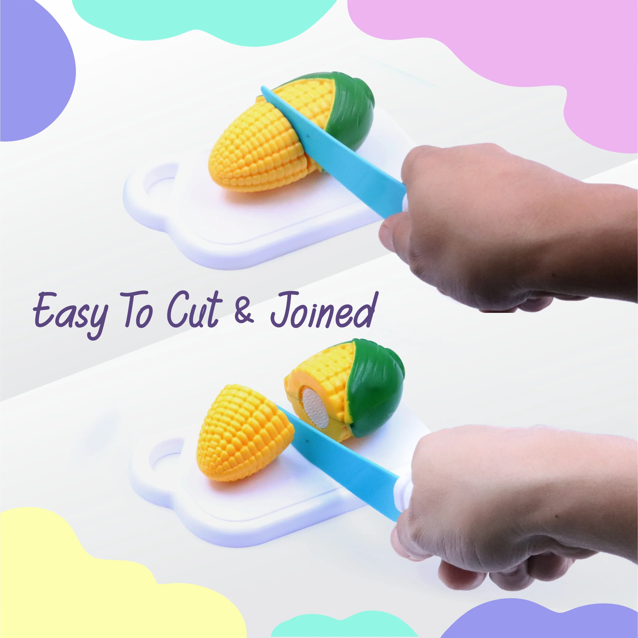 Chanak Vegetable Cutting Toy Set for Kids 3+ Years | Knife & Chopping Board – BIS Approved - Image 4