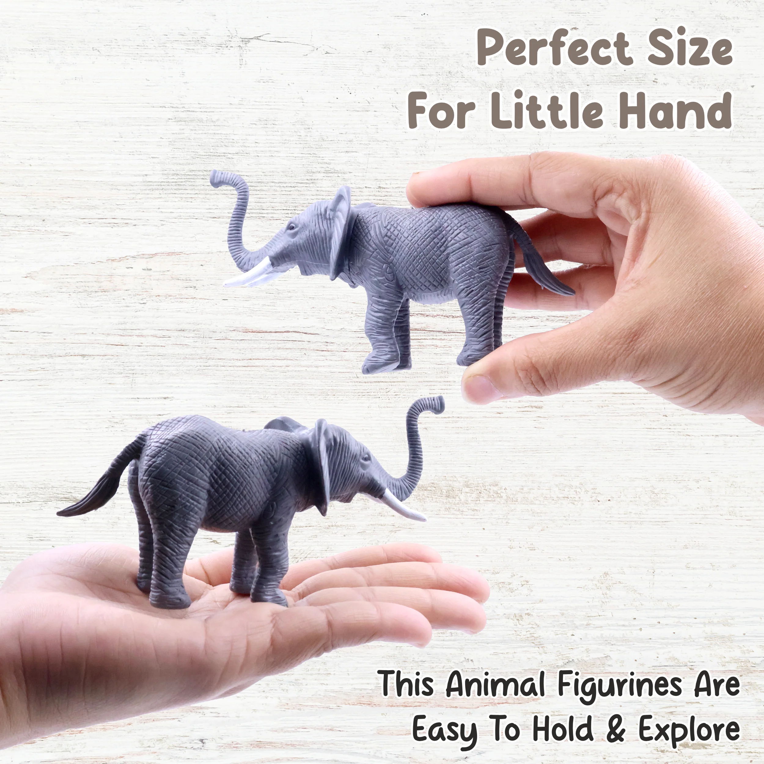 Chanak Wild Animal Toy Set with Tree & Fence for Kids 3+ Years | 15 Pcs Realistic Plastic Animals – BIS Approved - Image 3
